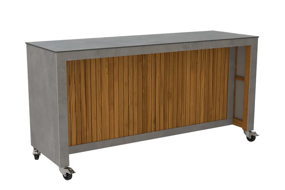 Passion Grills | Kerafina Bar Island with Wheels | 150-200 x 50 cm