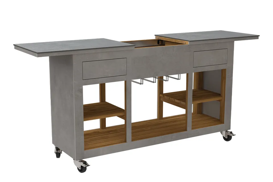 Passion Grills | Kerafina Outdoor Kitchen Island with Wheels | 180 x 60 cm