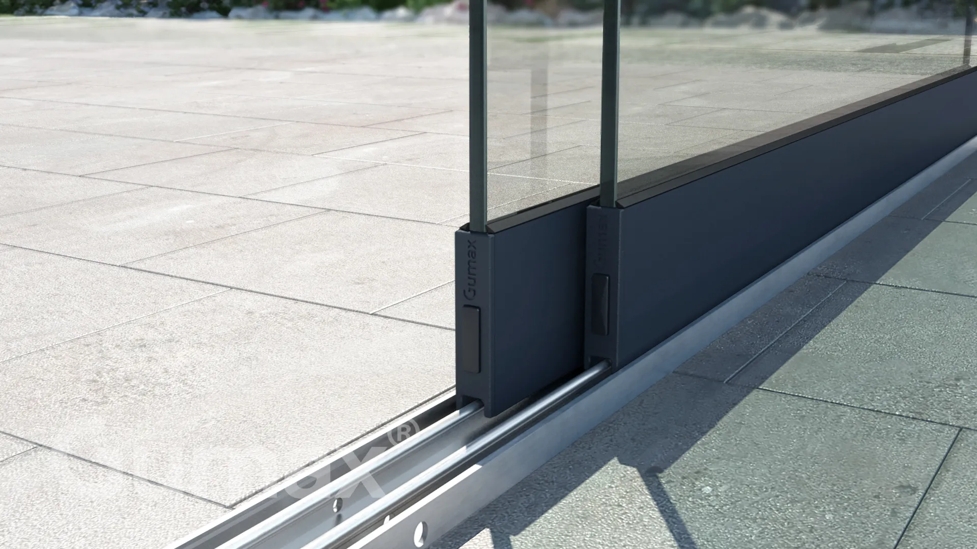 Tuinmaximaal | Glazen Schuifwand 1960 mm - 2 Rail