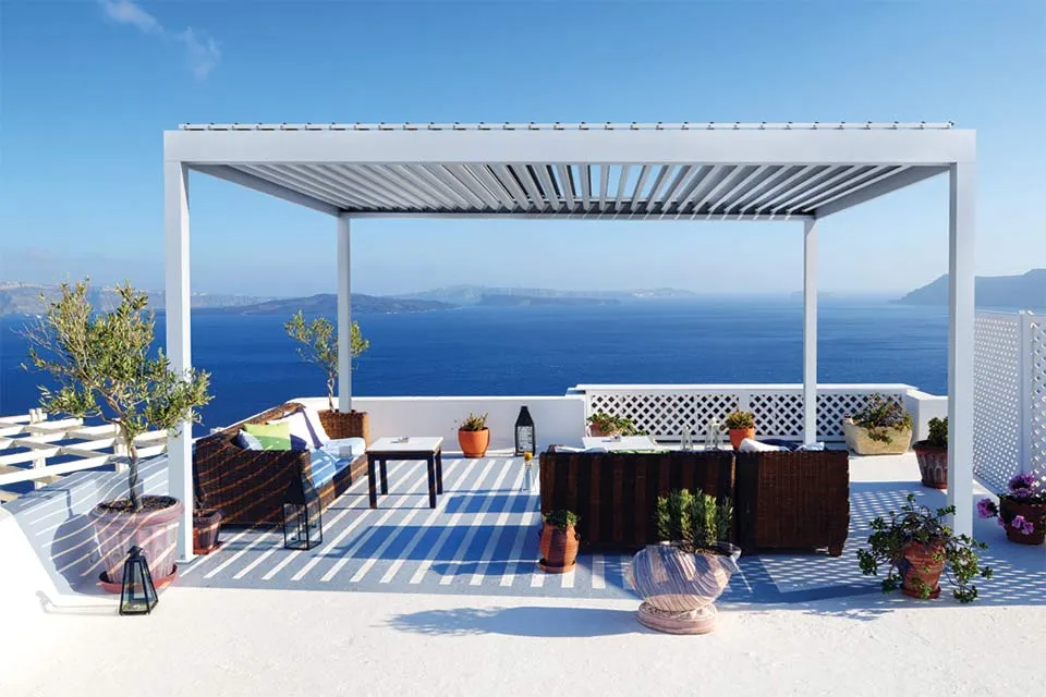Fonteyn | Slatted Roofing Milano | 600 x 400 | White