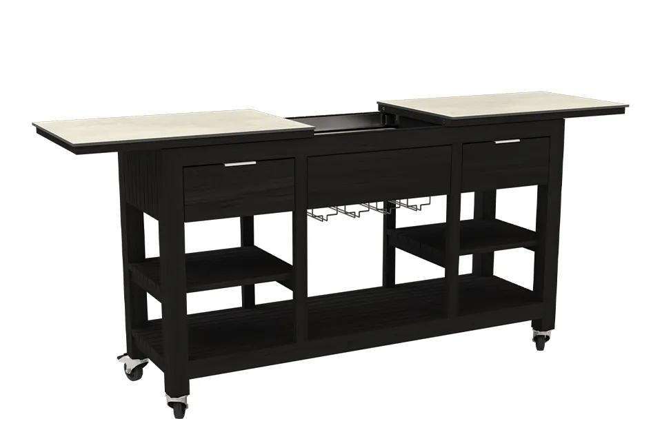 Passion Grills | Leon Bar Island with Wheels | 150-200 x 50 cm