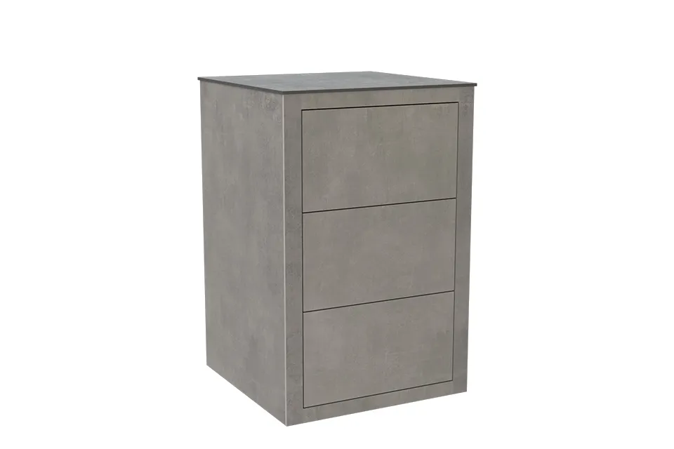 Passion Grills | Kerafina Outdoor Kitchen Cabinet High 3 Drawers | 58 x 58 cm