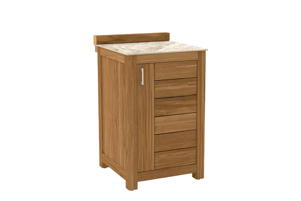 Passion Grills | Milano Outdoor Kitchen Cabinet 1-Door | 58 x 63 cm | Albastro Cream
