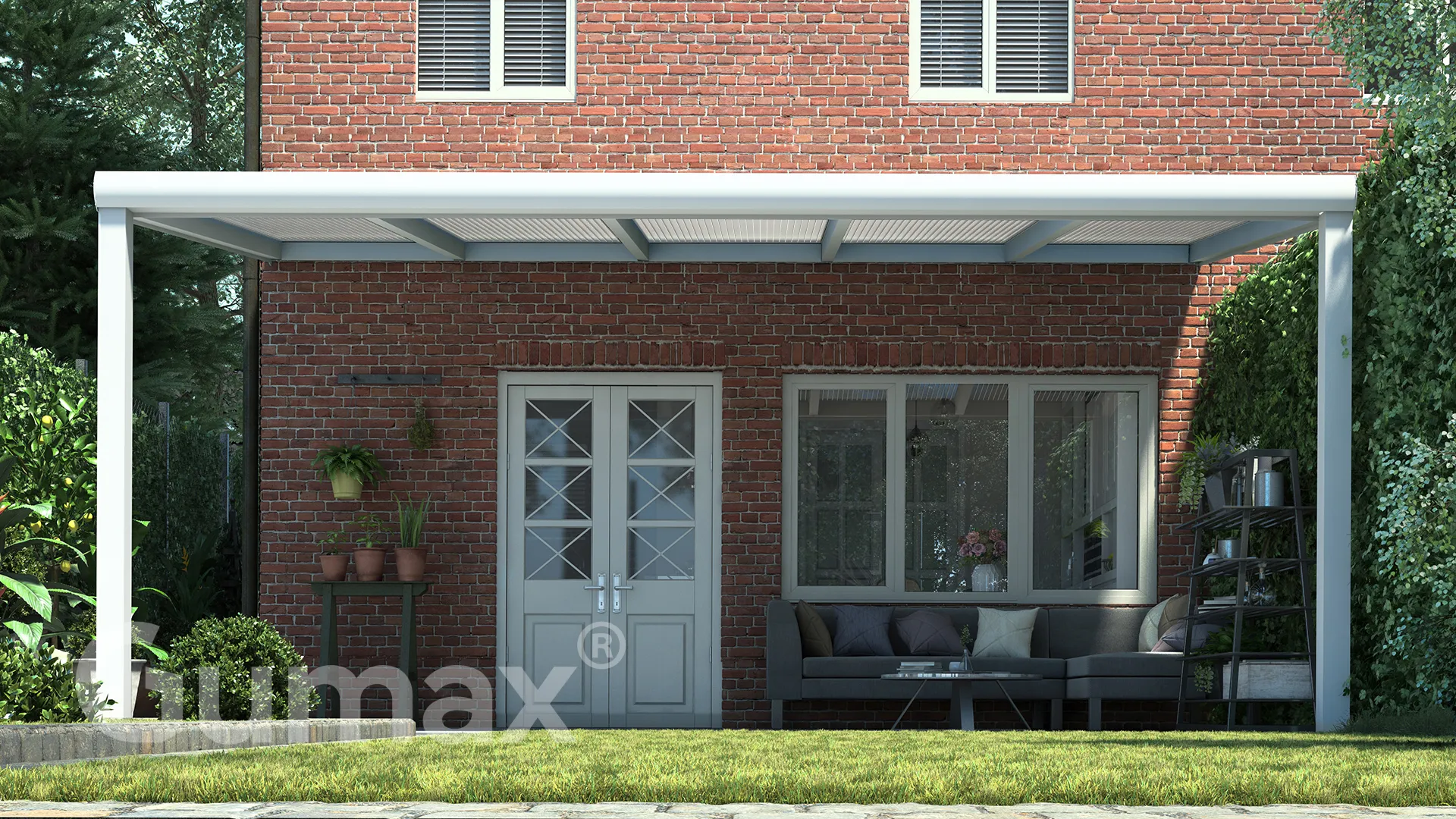 Tuinmaximaal | Poly Line Veranda ‘Modern’ matt white