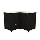 Passion Grills | Leon Outdoor Kitchen Cabinet Corner with 3 Drawers + Door | 118 x 118 cm