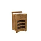 Passion Grills | Milano Outdoor Kitchen Cabinet 1 Drawer + Wine Cabinet | 58 x 63 cm | Albastro Cream