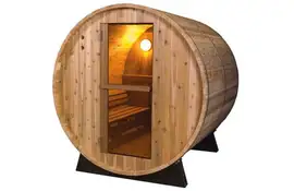 Barrel Sauna | Fonteyn Rustic 6 Ft. | Buitensauna | Red Cedar | Uniek design
