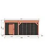Fonteyn | Garden House with Canopy Traditional 6100 x 3300 | Black Impregnated Pine Walls
