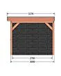 Fonteyn | Garden House with Canopy Traditional 6100 x 3300 | Black Impregnated Pine Walls