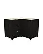 Passion Grills | Leon Outdoor Kitchen Cabinet Corner with 3 Drawers + Door | 118 x 118 cm