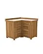 Passion Grills | Milano Outdoor Kitchen Cabinet Corner 3 Drawers + 1 Door | 120 x 120 cm | Albastro Cream